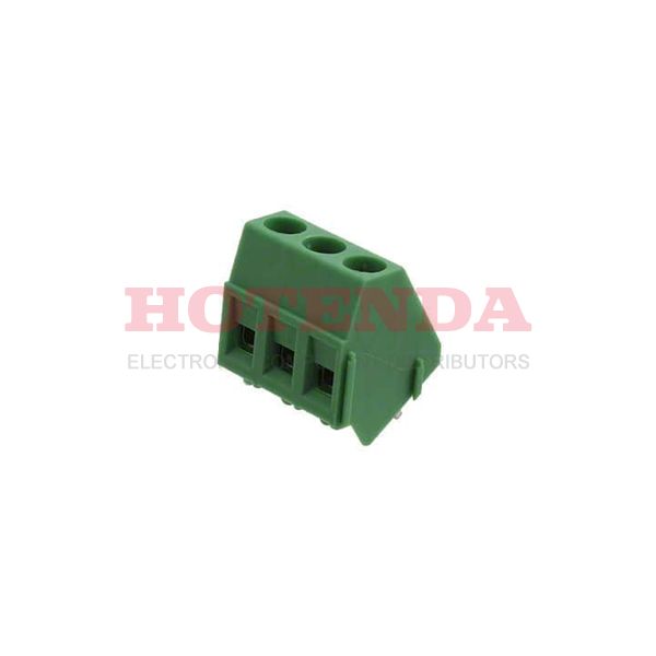 1733428 - 0.197 5.00mm Green Bulk Polyamide (PA), Nylon Through Hole 35° (145°) Angle with Board Screw - Rising Cage Clamp 1 Levels 14-30 AWG COMBICON SMKDSP
