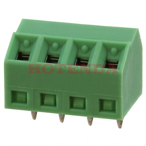 1728307 - 0.150 3.81mm Green Bulk Polyamide (PA), Nylon Through Hole 55° (125°) Angle with Board Screw - Rising Cage Clamp 1 Levels 16-30 AWG COMBICON SMKDS