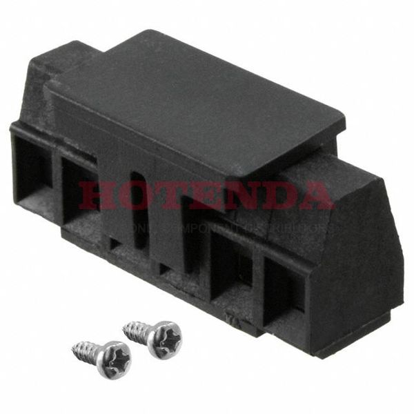 1727256 - 0.150 3.81mm Black Tube Polyamide (PA), Nylon, Glass Filled Surface Mount Horizontal with Board Screw - Rising Cage Clamp 1 Levels 16-30 AWG COMBICON MKDS