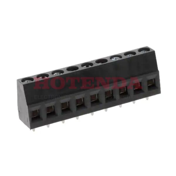 0395443009 - 0.200 5.08mm Black Bulk Polyamide (PA66), Nylon 6/6 Through Hole Horizontal with Board Screw - Rising Cage Clamp 1 Levels 12-30 AWG Eurostyle ESE 39544
