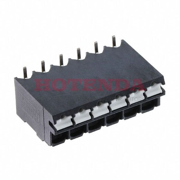 1824459 - 0.200 5.08mm Black Tape &amp; Reel (TR) Liquid Crystal Polymer (LCP) Surface Mount Vertical with Board Screwless - Leg Spring, Push-In Spring 1 Levels 16-24 AWG COMBICON SPT-SMD