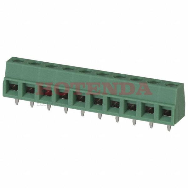 1729092 - 0.197 5.00mm Green Bulk Polyamide (PA), Nylon Through Hole Horizontal with Board Screw - Rising Cage Clamp 1 Levels 14-30 AWG COMBICON MKDSN