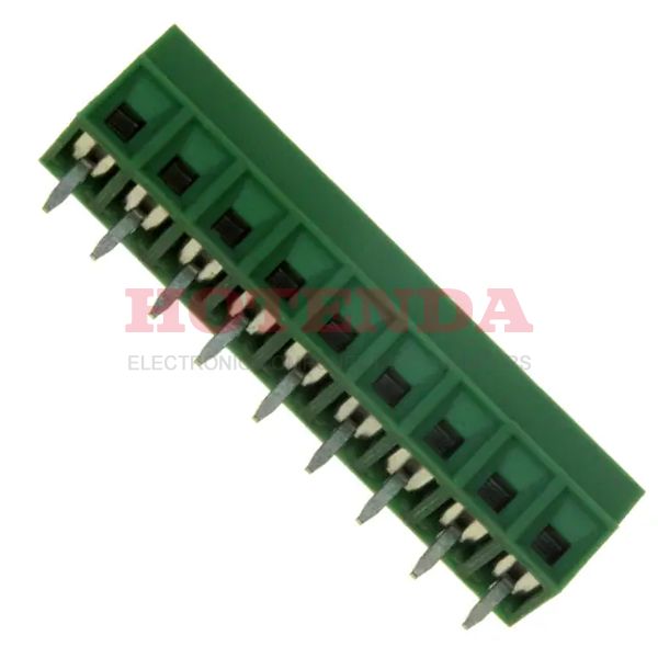 1727081 - 0.150 3.81mm Green Bulk Polyamide (PA), Nylon Through Hole Horizontal with Board Screw - Rising Cage Clamp 1 Levels 16-30 AWG COMBICON MKDS
