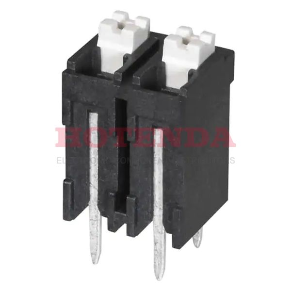 TBLH10V-500-02BK - 0.197 5.00mm Black Tray Liquid Crystal Polymer (LCP) Through Hole Vertical with Board Screwless - Push Button Clamp 1 Levels 16-24 AWG TBLH10V-500