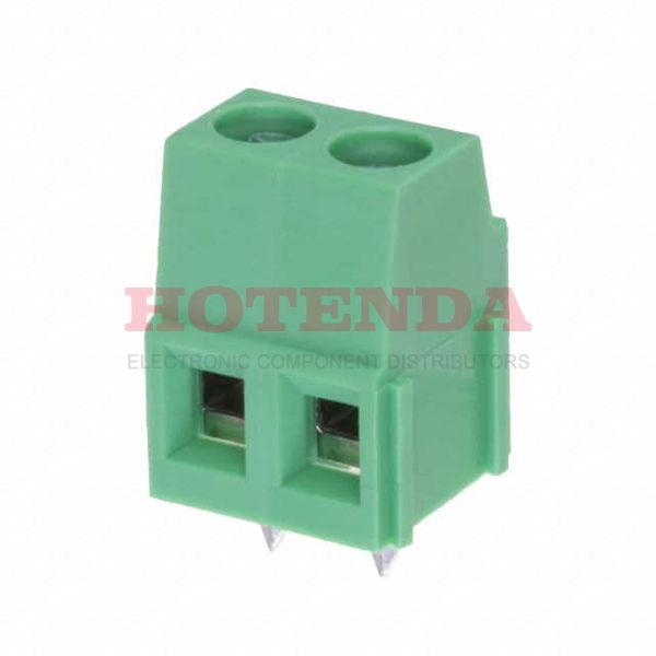 EB20-02-C - 0.197 5.00mm Green Bulk Thermoplastic Through Hole Horizontal with Board Screw - Rising Cage Clamp 1 Levels 12-24 AWG EB