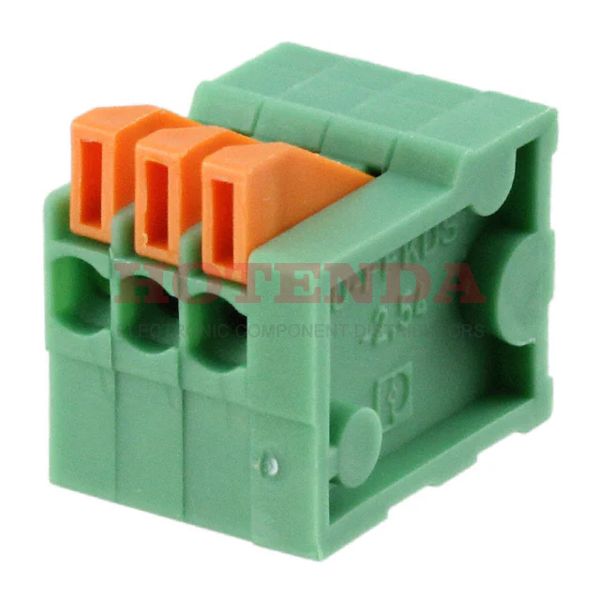 1789320 - 0.100 2.54mm Green Bulk Polyamide (PA), Nylon Through Hole Vertical with Board Screwless - Spring Cage, Tension Clamp 1 Levels 20-26 AWG COMBICON FFKDSA