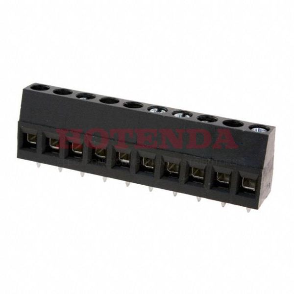 0395443010 - 0.200 5.08mm Black Bulk Polyamide (PA66), Nylon 6/6 Through Hole Horizontal with Board Screw - Rising Cage Clamp 1 Levels 12-30 AWG Eurostyle ESE 39544
