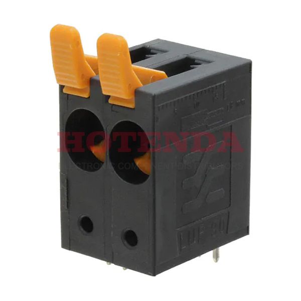 2453690000 - 0.394 10.00mm Black Bulk Thermoplastic, Wemid Through Hole Horizontal with Board Screwless - Leg Spring, Push-In Spring 1 Levels 6-18 AWG Omnimate LUF