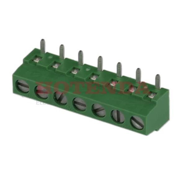 691241700007 - 0.197 5.00mm Green Bulk Polyamide (PA66), Nylon 6/6 Through Hole Vertical with Board Screw - Rising Cage Clamp 1 Levels 14-30 AWG WR-TBL Series 2417