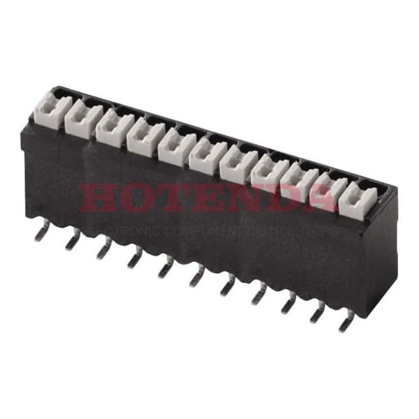1250460000 - 0.138 3.50mm Black Tape &amp; Reel (TR) Liquid Crystal Polymer (LCP), Glass Filled Surface Mount Vertical with Board Screwless - Push Button Clamp 1 Levels 16-24 AWG Omnimate LSF-SMD