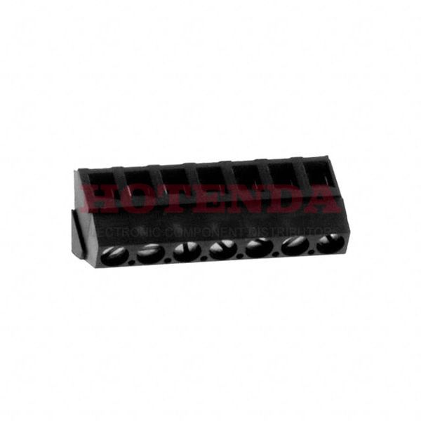 1546074-7 - 0.200 5.08mm Black Bulk Polyamide (PA66), Nylon 6/6 Through Hole 35° (145°) Angle with Board Screw - Rising Cage Clamp 1 Levels 12-30 AWG Buchanan