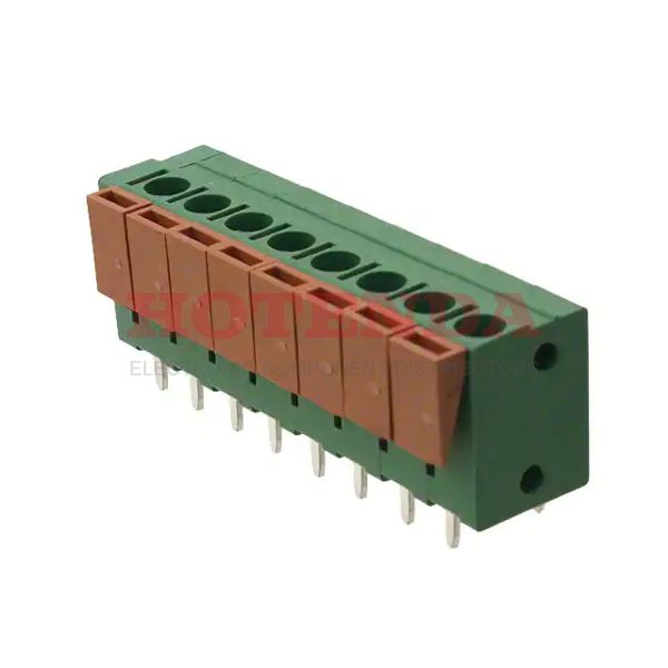 1776260-8 - 0.200 5.08mm Green Bulk Polyamide (PA66), Nylon 6/6 Through Hole Vertical with Board Screwless - Leg Spring, Push-In Spring 1 Levels 14-22 AWG Buchanan