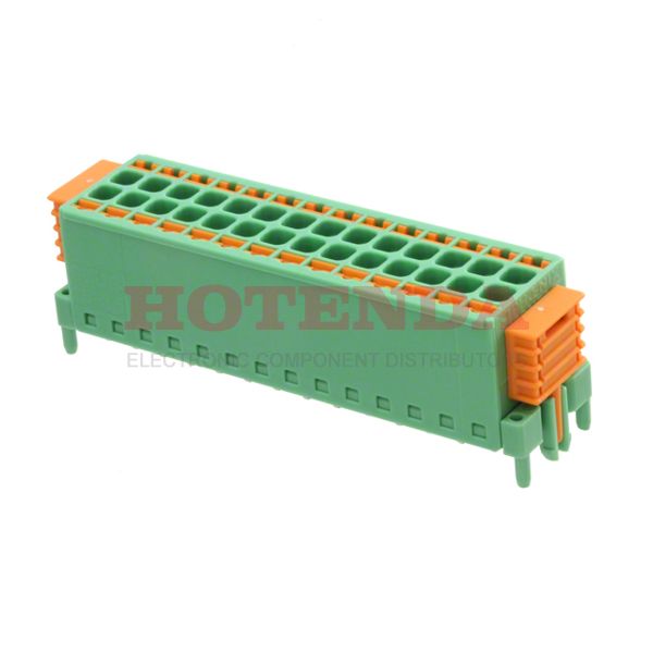 1848765 - 0.138 3.50mm Green Bulk Polyamide (PA), Nylon Through Hole, SKEDD Vertical with Board Screwless - Leg Spring, Push-In Spring 2 Levels 16-24 AWG SDDC