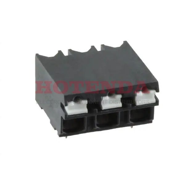1824640 - 0.150 3.81mm Black Tape &amp; Reel (TR) Liquid Crystal Polymer (LCP) Surface Mount Horizontal with Board Screwless - Leg Spring, Push-In Spring 1 Levels 16-24 AWG COMBICON SPT-SMD