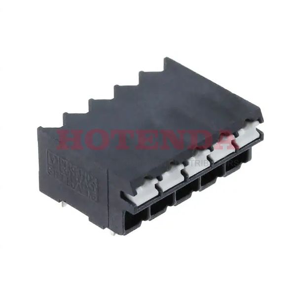 1822891 - 0.150 3.81mm Black Tape &amp; Reel (TR) Liquid Crystal Polymer (LCP) Through Hole Horizontal with Board Screwless - Leg Spring, Push-In Spring 1 Levels 16-24 AWG COMBICON SPT-THR