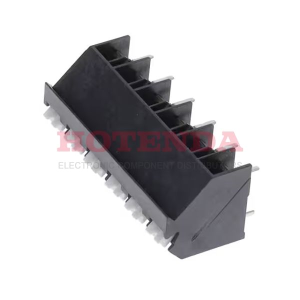 1071206 - 0.200 5.08mm Black Digi-Reel® Liquid Crystal Polymer (LCP), Glass Filled Through Hole 45° (135°) Angle with Board Screwless - Leg Spring, Push-In Spring 1 Levels COMBICON SPTA