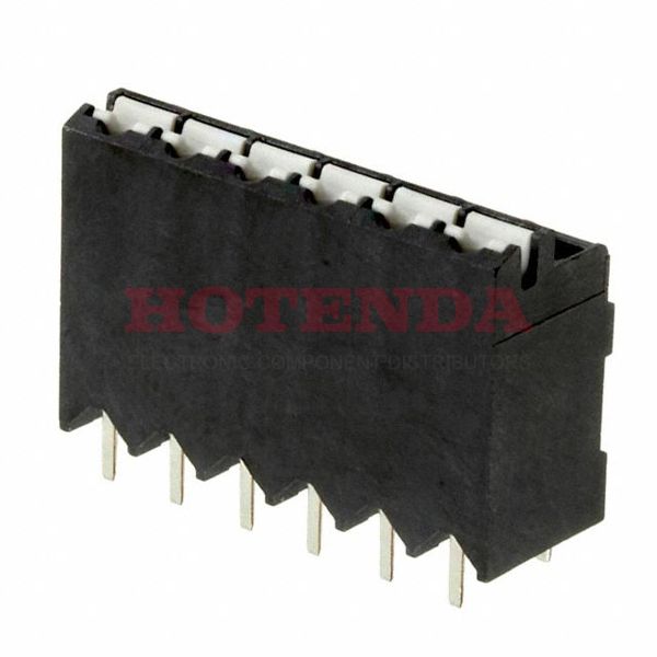 1823560 - 0.200 5.08mm Black Tape &amp; Reel (TR) Liquid Crystal Polymer (LCP) Through Hole Vertical with Board Screwless - Leg Spring, Push-In Spring 1 Levels 16-24 AWG COMBICON SPT-THR