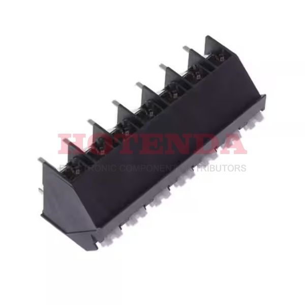 1071207 - 0.200 5.08mm Black Cut Tape (CT) Liquid Crystal Polymer (LCP), Glass Filled Through Hole 45° (135°) Angle with Board Screwless - Leg Spring, Push-In Spring 1 Levels COMBICON SPTA