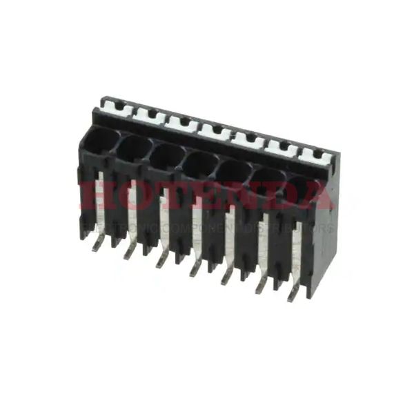 1824352 - 0.197 5.00mm Black Tape &amp; Reel (TR) Liquid Crystal Polymer (LCP) Surface Mount Vertical with Board Screwless - Leg Spring, Push-In Spring 1 Levels 16-24 AWG COMBICON SPT-SMD