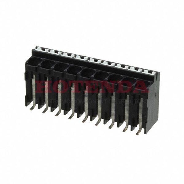 1824268 - 0.150 3.81mm Black Tape &amp; Reel (TR) Liquid Crystal Polymer (LCP) Surface Mount Vertical with Board Screwless - Leg Spring, Push-In Spring 1 Levels 16-24 AWG COMBICON SPT-SMD
