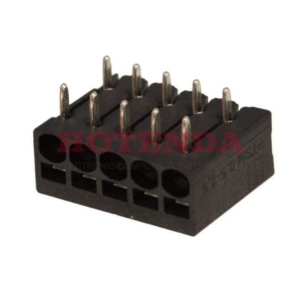 1770911 - 0.098 2.50mm Black Tape &amp; Reel (TR) Liquid Crystal Polymer (LCP) Through Hole Horizontal with Board Screwless - Spring Cage, Tension Clamp 1 Levels 20-26 AWG COMBICON PTSM