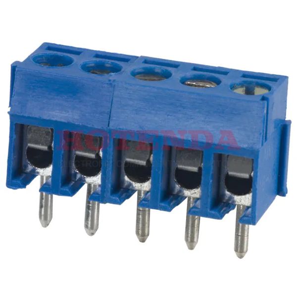 OSTTE050161 - 0.138 3.50mm Blue Bulk Thermoplastic Through Hole Horizontal with Board Screw - Leaf Spring, Wire Guard 1 Levels 16-26 AWG OSTTE