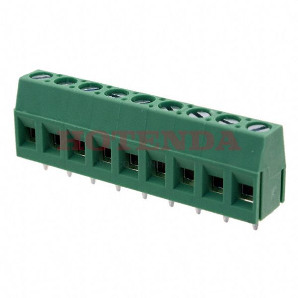 VI0921550000G - 0.200 5.08mm Green Bulk Thermoplastic Through Hole Horizontal with Board Screw - Rising Cage Clamp 1 Levels 12-28 AWG 21-508