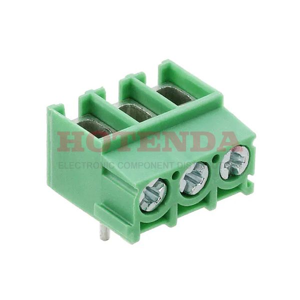 1987737 - 0.197 5.00mm Green Bulk Polyamide (PA), Nylon Through Hole Vertical with Board Screw 1 Levels 12-20 AWG COMBICON PT