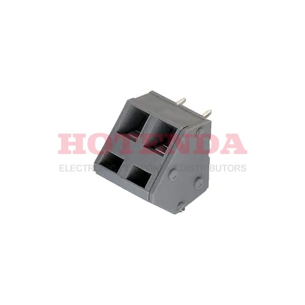 691413720002B - 0.197 5.00mm Gray Bulk Polyamide (PA66), Nylon 6/6 Through Hole 45° (135°) Angle with Board Screwless - Spring Cage, Tension Clamp 1 Levels 12-28 AWG WR-TBL Series 413B