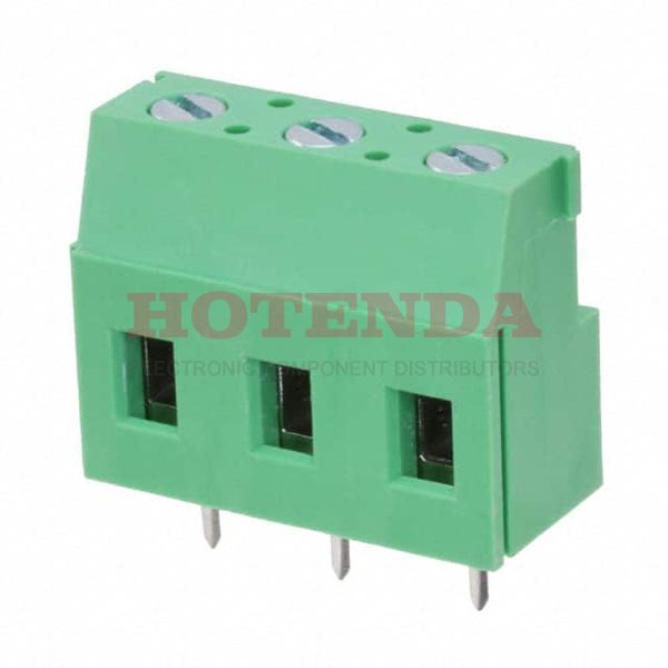 EB147A-03-M - 0.295 7.50mm Green Bulk Polyamide (PA66), Nylon 6/6 Through Hole Horizontal with Board Screw - Rising Cage Clamp 1 Levels 12-26 AWG EB