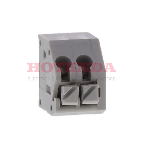 EB59A-02-A - 0.138 3.50mm Gray Bulk Polyamide (PA66), Nylon 6/6 Through Hole, Kinked Pin Horizontal with Board Screwless - Leg Spring, Push-In Spring 1 Levels 18-22 AWG EB