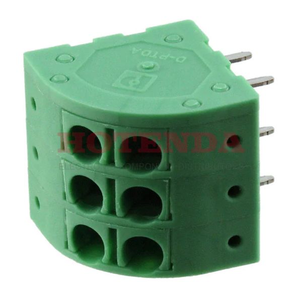1725315 - 0.197 5.00mm Green Bulk Polyamide (PA), Nylon Through Hole 45° (135°) Angle with Board Screwless - Leg Spring, Push-In Spring 1 Levels 14-24 AWG COMBICON PTDA
