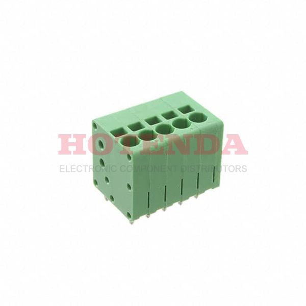 EB163A-05-A-180 - 0.138 3.50mm Green Bulk Polyamide (PA), Nylon Through Hole Vertical with Board Screwless - Leg Spring, Push-In Spring 1 Levels 16-24 AWG EB