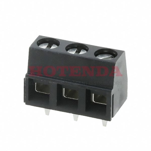 1869651 - 0.200 5.08mm Black Bulk Polyamide (PA), Nylon Through Hole Horizontal with Board Screw - Rising Cage Clamp 1 Levels 18 AWG COMBICON MKDSN