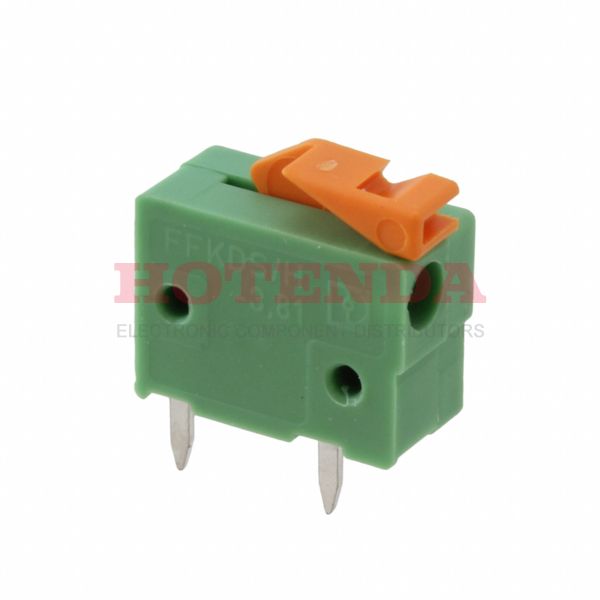 1789634 - 3.81mm Green Bulk Polyamide (PA), Nylon Through Hole Horizontal with Board Screwless - Spring Cage, Tension Clamp 16-26 AWG COMBICON FFKDSA