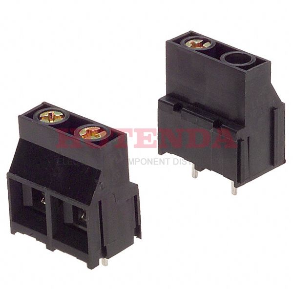 1724700000 - 0.375 9.53mm Black Bulk Thermoplastic, Wemid Through Hole Horizontal with Board Screw - Clamping Yoke, Tension Sleeve 1 Levels 10-26 AWG LL
