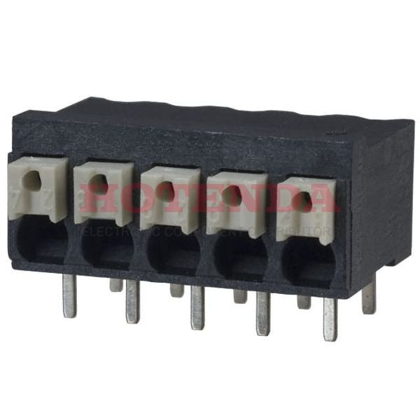 1824650000 - 0.150 3.81mm Black Tube Liquid Crystal Polymer (LCP), Glass Filled Through Hole Horizontal with Board Screwless - Push Button Clamp 1 Levels 16-24 AWG Omnimate LSF-SMT