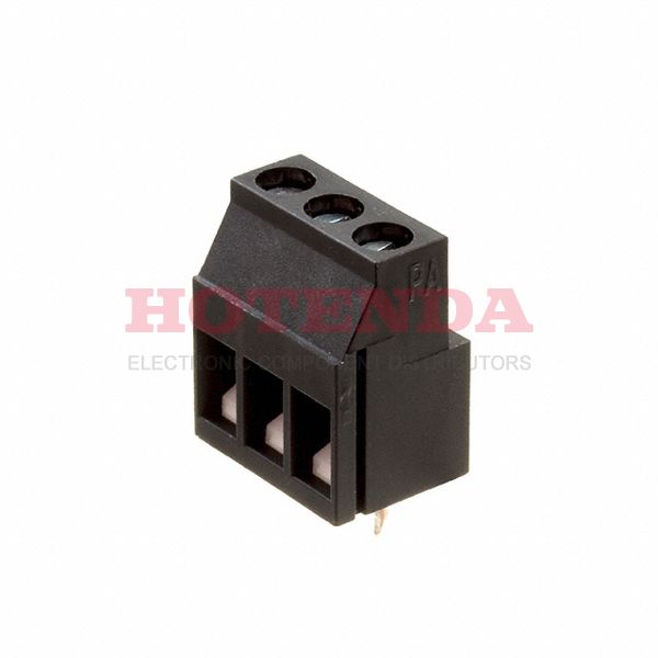 31073103 - 0.200 5.08mm Black Bulk Polyamide (PA66), Nylon 6/6 Through Hole Horizontal with Board Screw - Leaf Spring, Wire Guard 1 Levels 12-22 AWG