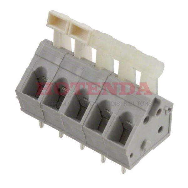 OSTHT050080 - 0.197 5.00mm Gray Bulk Thermoplastic Through Hole Angled Screwless - Leg Spring, Push-In Spring 1 Levels 12-28 AWG OSTHT