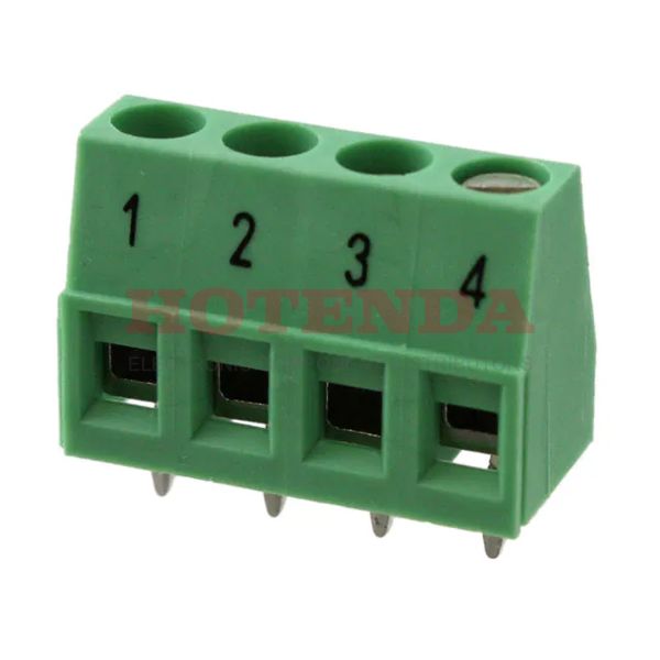 1928194 - 0.197 5.00mm Green Bulk Polyamide (PA), Nylon Through Hole Horizontal with Board Screw - Rising Cage Clamp 1 Levels 14-30 AWG COMBICON MKDS