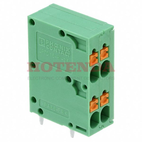 1841490 - 0.138 3.50mm Green Bulk Polyamide (PA), Nylon Through Hole Horizontal with Board Screwless - Leg Spring, Push-In Spring 14-26 AWG COMBICON SPT