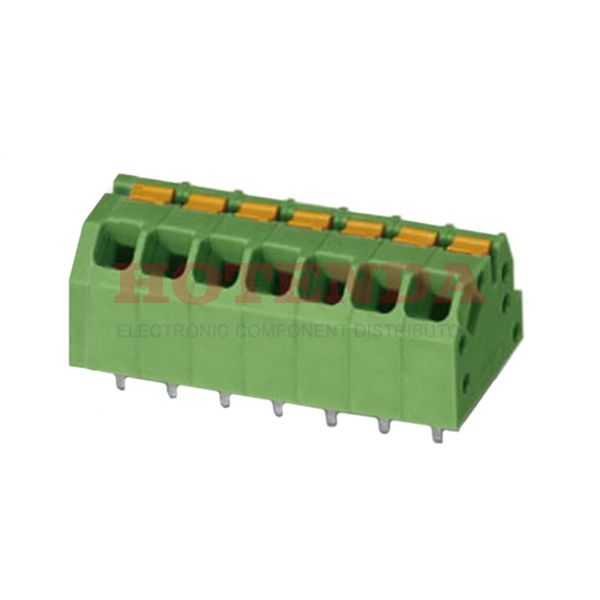 1861988 - 0.138 3.50mm Green Bulk Polyamide (PA), Nylon Through Hole 45° (135°) Angle with Board Screwless - Leg Spring, Push-In Spring 1 Levels 16-24 AWG COMBICON SPTAF IL