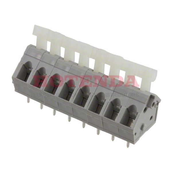 OSTHT080080 - 0.197 5.00mm Gray Bulk Thermoplastic Through Hole Angled Screwless - Leg Spring, Push-In Spring 1 Levels 12-28 AWG OSTHT