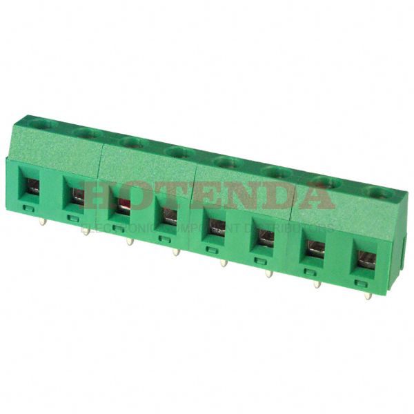 ED365/8 - 0.295 7.50mm Green Bulk Polyamide (PA), Nylon Through Hole Horizontal with Board Screw - Rising Cage Clamp 1 Levels 12-22 AWG ED365