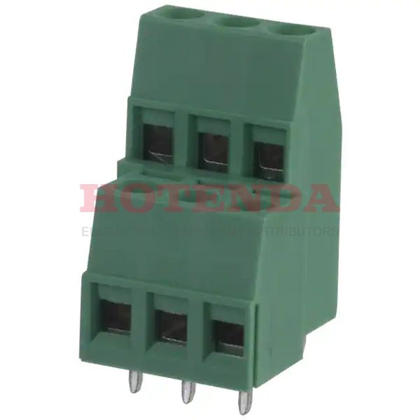 1725041 - 0.200 5.08mm Green Bulk Polyamide (PA), Nylon Through Hole Horizontal with Board Screw - Rising Cage Clamp 2 Levels 14-30 AWG COMBICON MKKDS