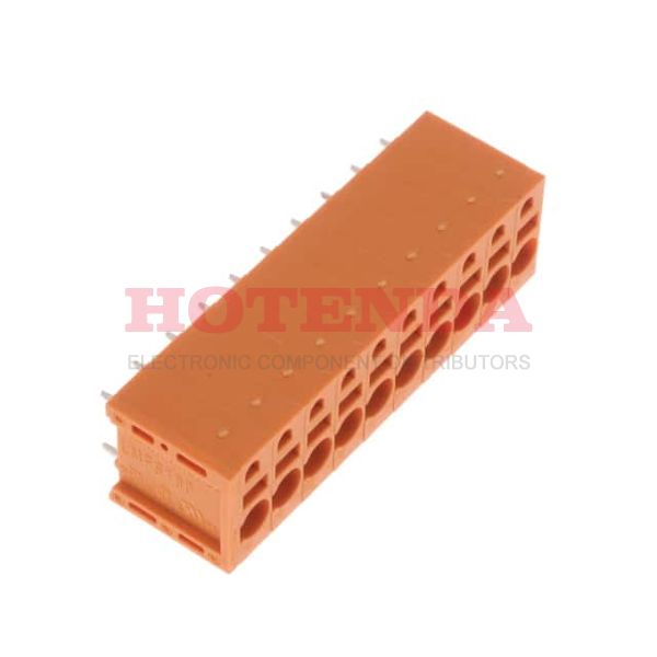 1330530000 - 0.197 5.00mm Orange Bulk Polyamide (PA), Nylon Through Hole Vertical with Board Screwless - Leg Spring, Push-In Spring 1 Levels 12-24 AWG Omnimate LM