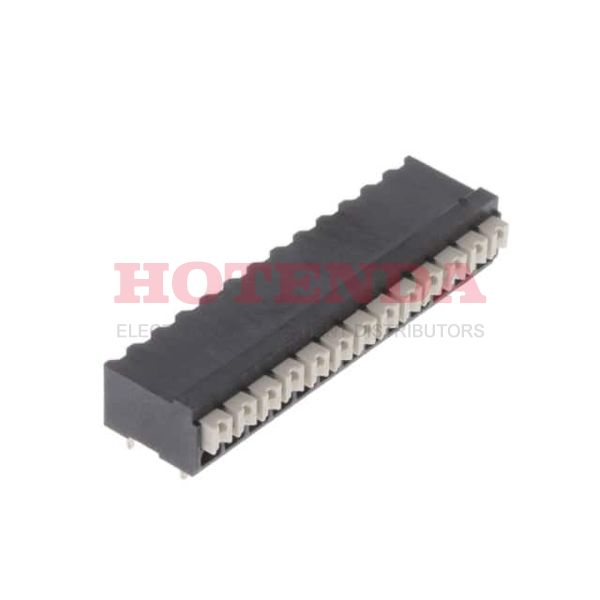 1870380000 - 0.138 3.50mm Black Tube Liquid Crystal Polymer (LCP), Glass Filled Through Hole Horizontal with Board Screwless - Push Button Clamp 1 Levels 16-24 AWG Omnimate LSF-SMT