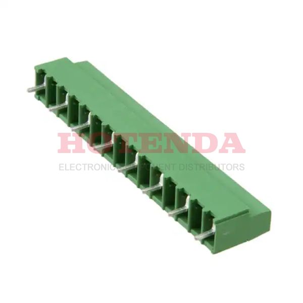 282843-8 - 0.400 10.16mm Green Bulk Polyamide (PA66), Nylon 6/6 Through Hole Horizontal with Board Screw - Rising Cage Clamp 1 Levels 12-30 AWG Buchanan