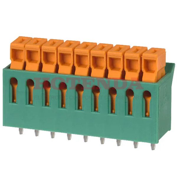 1706248 - 0.150 3.81mm Green Bulk Polyamide (PA), Nylon Through Hole Horizontal with Board Screwless - IDC 1 Levels 22-28 AWG COMBICON IDC