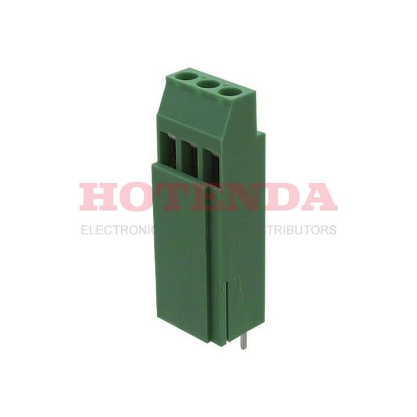 1723195 - 0.200 5.08mm Green Bulk Polyamide (PA), Nylon Through Hole Horizontal with Board Screw - Rising Cage Clamp 1 Levels 12-30 AWG COMBICON MK3DSH